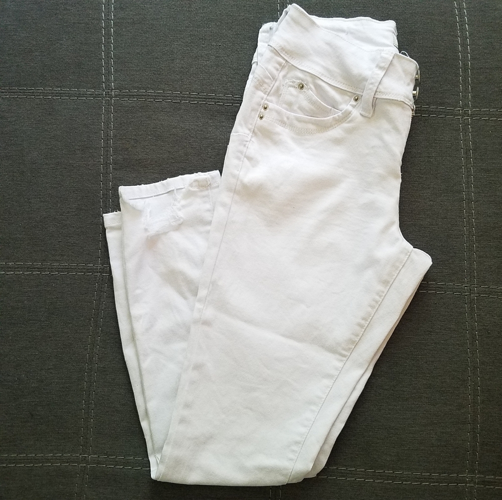 White Distressed Jeans